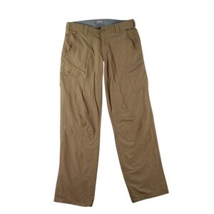 Simms Guide Series Fishing Pants Mens M Khaki Tan Nylon Spandex Quick Dry Hiking